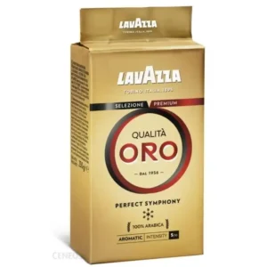 złote opakowanie mielonej kawy lavazza oro, 250g