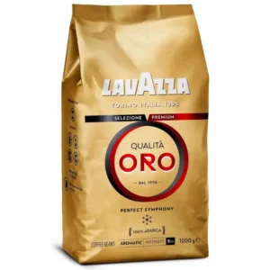 złote opakowanie kawy 1kg ziarnistej lavazza oro